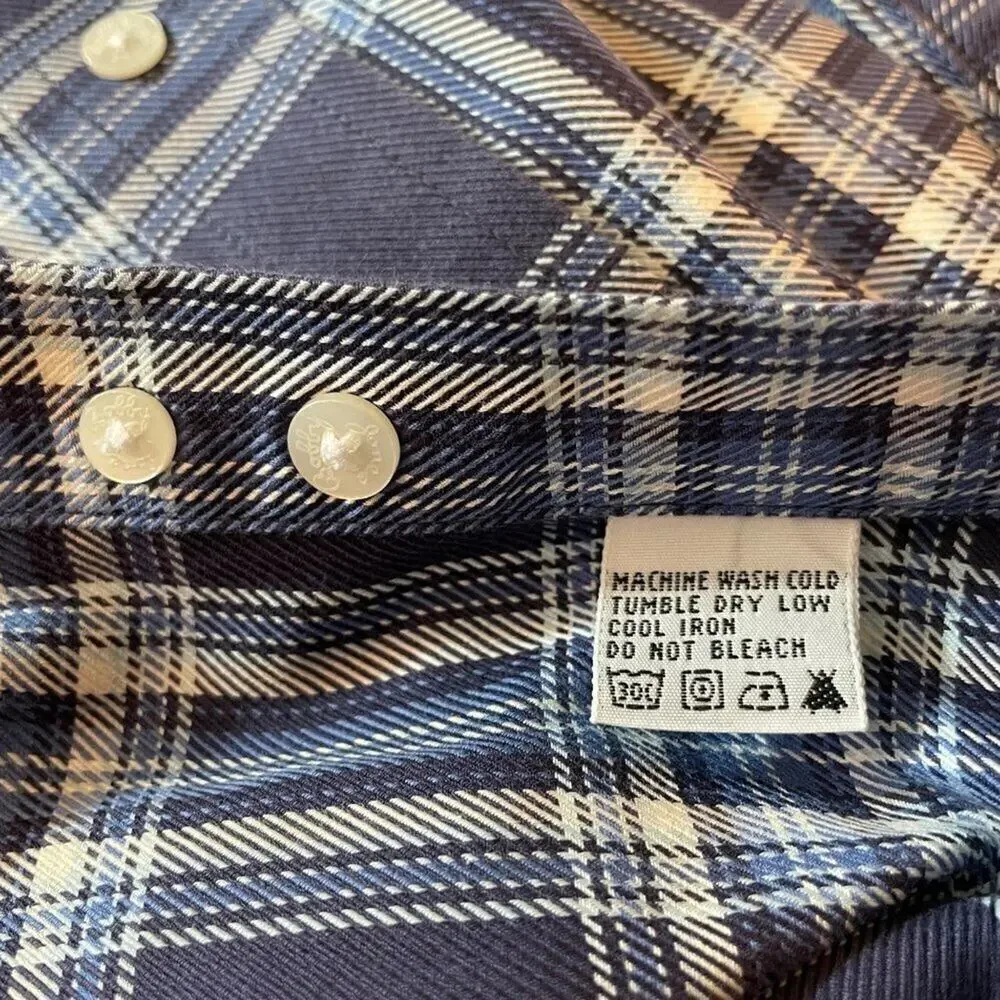 Bobby Jones Collection Blue Plaid Shirt Size Large